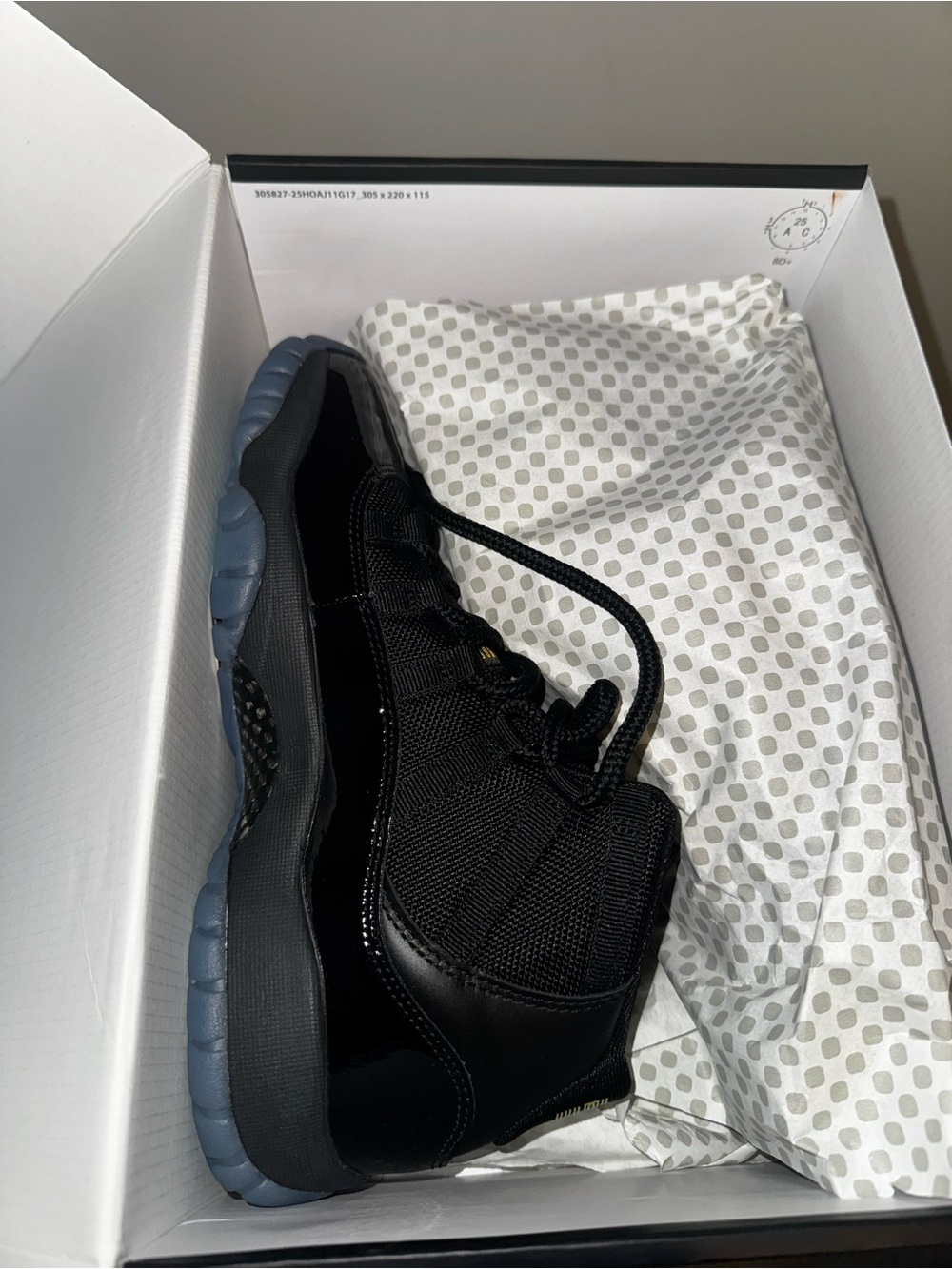 Jordan Kids Black Ice Blue Retro Sneakers